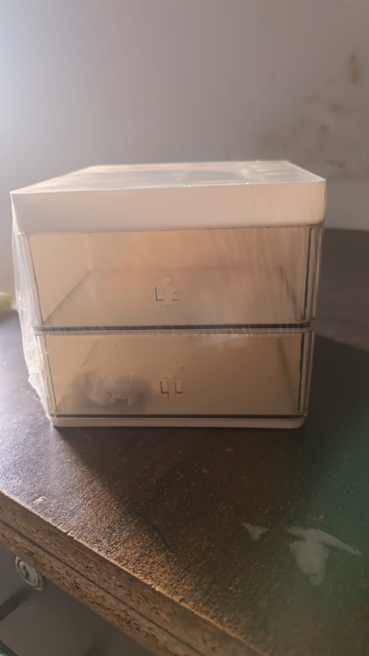 2 Layer 5 Compartment Desk Organizer with Transparent Drawer (1 Pc / 15×13×11 Cm) 2 Layer 5 Compartment Desk Organizer with Transparent Drawer (1 Pc / 15×13×11 Cm)